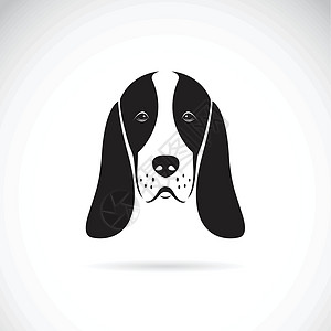 贝塞猎犬头的矢量图像动作卡通片动画片小狗哺乳动物插图犬类宠物艺术夹子图片