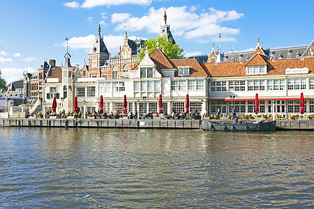 荷兰阿姆斯特丹市风景来自荷兰阿姆斯特丹建筑历史运输车站建筑学房子首都城市图片