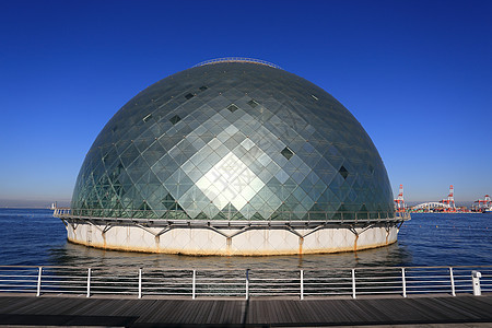 大阪海洋博物馆阳光建筑远景天空圆顶风景图片