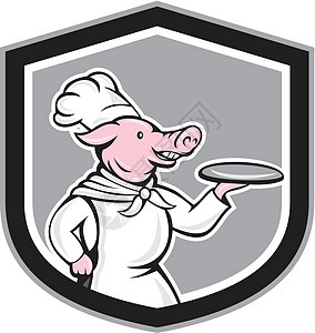 猪厨师兼迪什卡通图片