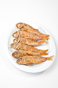 红盘子油条薯条熟鱼鲻鱼香菜餐厅砧板宏观美食家图片