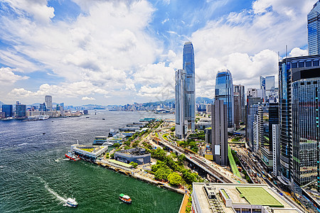 香港中央海洋港口运输旅游建筑血管长廊地标中心桅杆背景图片