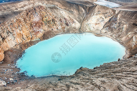 Oskjuvatn和Viti天空山脉陨石风景游泳远足地热高地矿物质火山口图片