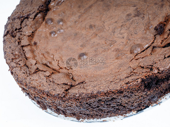 新鲜巧克力蛋糕食物裂纹美食圆圈圆形糕点小吃白色甜点公司图片