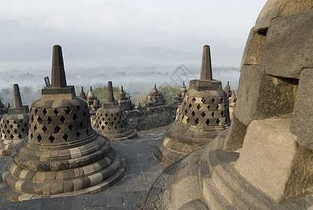 波罗布杜尔佛教徒文明旅行背包独奏人心瑜珈火环寺庙航程图片