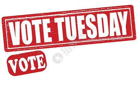 星期二表决橡皮红色运输墨水糊糊投票矩形通道白色图片