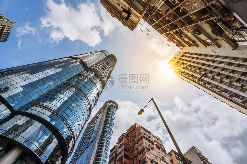 香港街头风景建筑学都市景观晴天地标办公室天堂建筑天空阳光图片