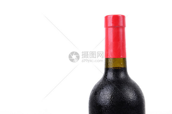 孤立的葡萄酒瓶玻璃酒厂饮料酒精白色庆典空白标签液体瓶子图片