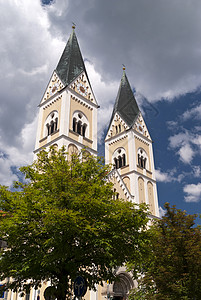 德国韦登老城历史房子建筑房屋街道旅行保护区城市教会图片
