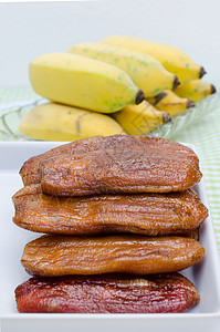 日晒香蕉热带小吃蔬菜水果脱水维生素营养早餐团体食物图片