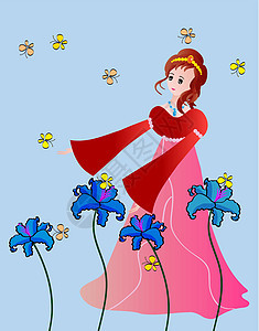 公主与蝴蝶图片