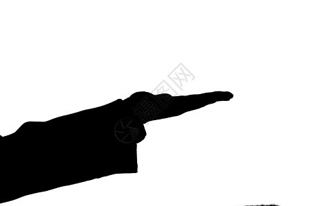 男性手掌伸出黑色的请愿书图片