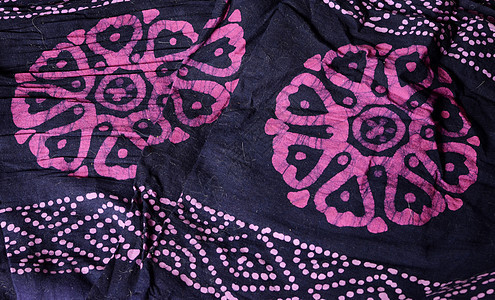 印面织物手工材料黑色紫色缝纫粉色棉布蜡染工艺蓝色图片