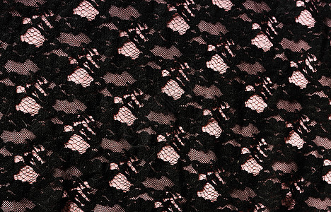 带织物材料缝纫黑色粉色奢华花边图片