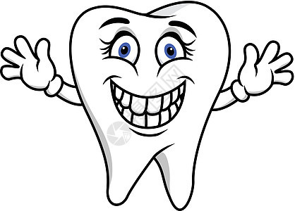 快乐的牙齿绘画磨牙智慧剪贴牙医牙科保险磨床卡通片药品图片