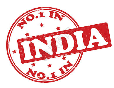 印度没有人白色邮票橡皮数字红色墨水矩形背景图片