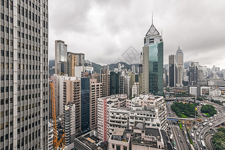 香港市风景城市汽车建筑学天际办公室房子公寓财产摩天大楼天空图片