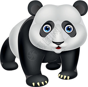 可爱熊猫卡通艺术品夹子幼兽卡通片喜悦哺乳动物插图眼睛墙纸点缀图片