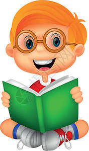 年轻男孩阅读书教育学习插图童年小学生瞳孔男性学生幼儿园孩子图片