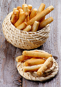 面包棒小吃糕点吸管健康饮食背景棕色白色柳条谷物食物图片