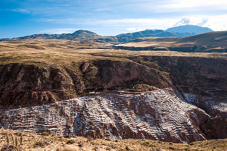 Inca 传统食盐矿地点盐矿爬坡露天文化矿物目的地地方旅行场地图片