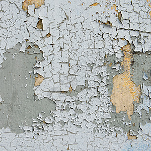 墙上旧的黑漆建筑裂缝蓝色材料灰色图片