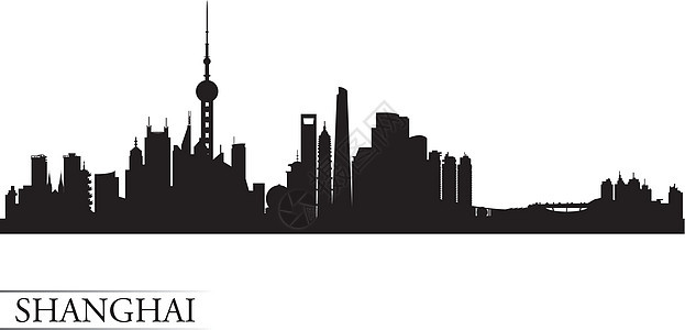 上海市天线环影背景插图海岸反射海报天际支撑景观城市旅行地标图片