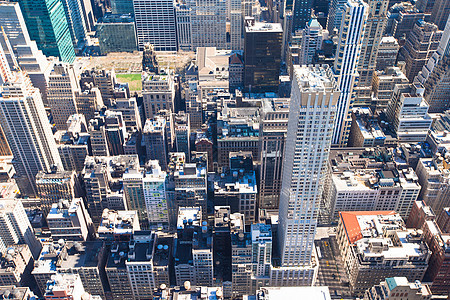 来自纽约帝国大厦的曼哈顿湾 纽约帝国大厦蓝色全景市中心景观建筑物阳光帝国建筑学办公室汽车图片