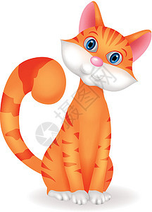 猫卡通胡须卡通片小猫爪子插图孩子们朋友红发条纹惊喜图片