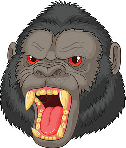 愤怒的大猩猩头部字符图片