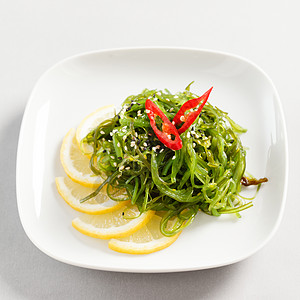 chuka沙拉饮食柠檬餐厅种子烹饪叶子竹卡食物厨房辣椒图片