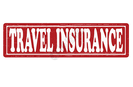 旅行旅行保险红色政策矩形航程橡皮墨水旅游条款白色图片