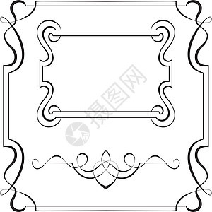 设置设计矢量框架排版黑色菜单边界漩涡插图卡片标签装饰品艺术背景图片