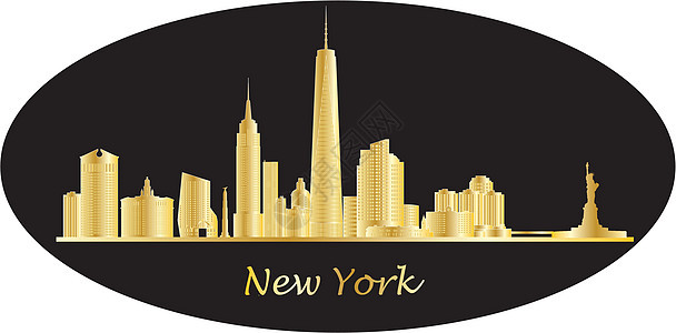 纽约新纽约市天线全景卡通片帝国黑色景观城市建筑摩天大楼建筑学天际图片