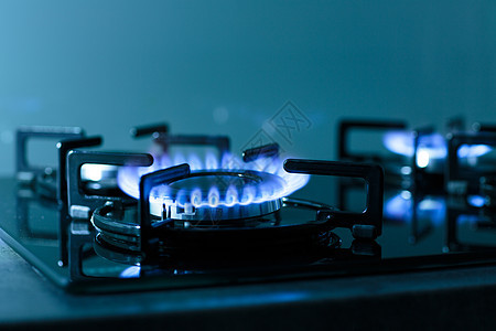 煤气炉灶show DoF圆圈甲烷厨房烤箱椭圆形危险烹饪燃料火焰烧伤图片