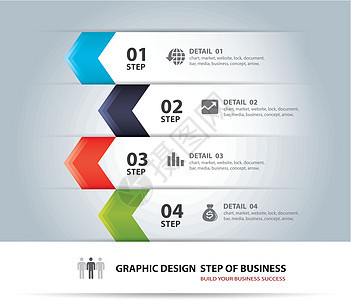 矢量商业步骤纸图表和数字设计模板 (单位 千美元)图片