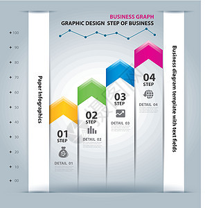 矢量业务步骤纸图表和数字设计模板Name图片