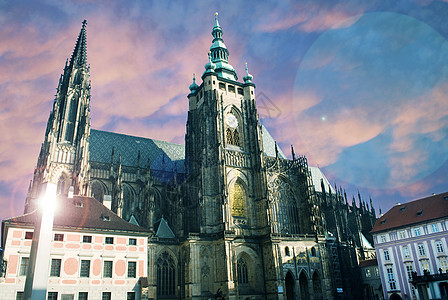 布拉格圣维特大教堂纪念碑精神城堡石头天空宗教建筑学首都教会建筑图片