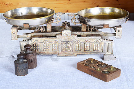 古董重量细节工具黄铜平衡金属装饰盒子厨房图片