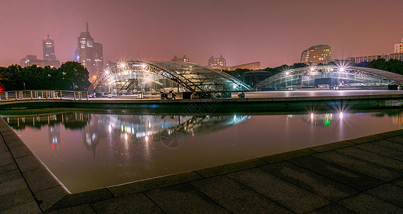 上海科技博物馆场景建筑技术旅行紫色商业街道夜景景观摩天大楼图片