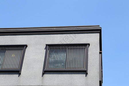 建筑上的日本窗口样式住宅建筑物玻璃城堡公寓建筑学石头艺术蓝色砂岩图片