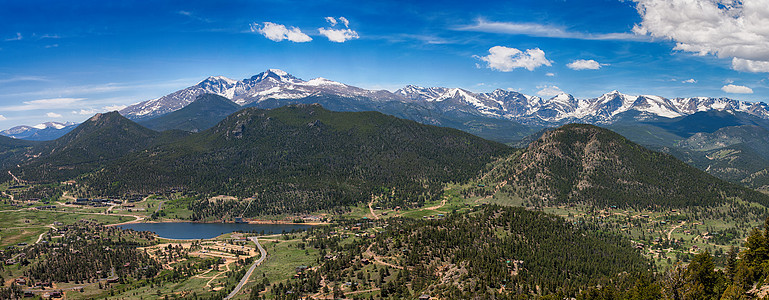 美国科罗拉多州洛基山脉全景图片