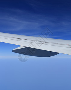 空中的飞机机翼蓝色车辆航空公司空气窗户引擎气氛地球喷射航天图片