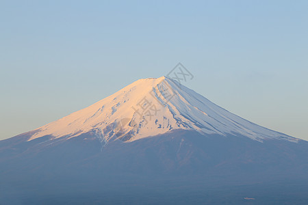 藤山 川口湖风景积雪冰镇日落旅行阳光蓝色植物天空公吨火山图片