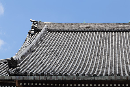 日本屋顶风格制品建筑学陶瓷历史艺术传统寺庙历史性文化天空图片