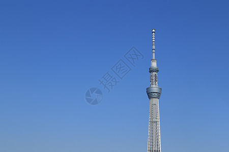 蓝天空的东京天树电视建筑学建筑广播地标摩天大楼旅行景观晴天天际图片