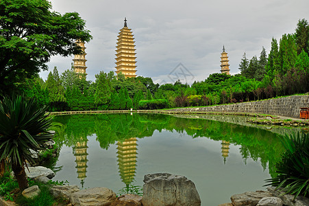 重建中国云南省达利的宋朝镇旅行遗产城市街道风景文化建筑王朝历史建筑学图片