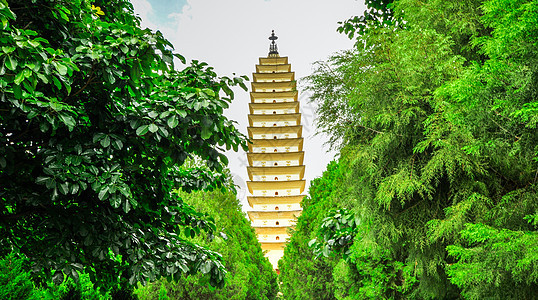 重建中国云南省达利的宋朝镇王朝城市建筑建筑学风景街道天空文化房子木头图片