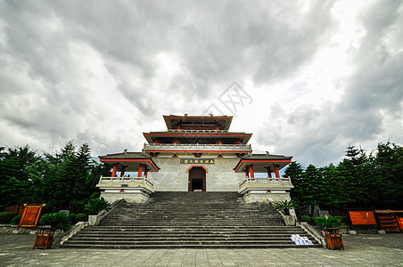 重建中国云南省达利的宋朝镇天空街道木头王朝建筑学遗产村庄建筑旅行风景图片