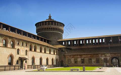 米兰Sforzesco城堡塔图片